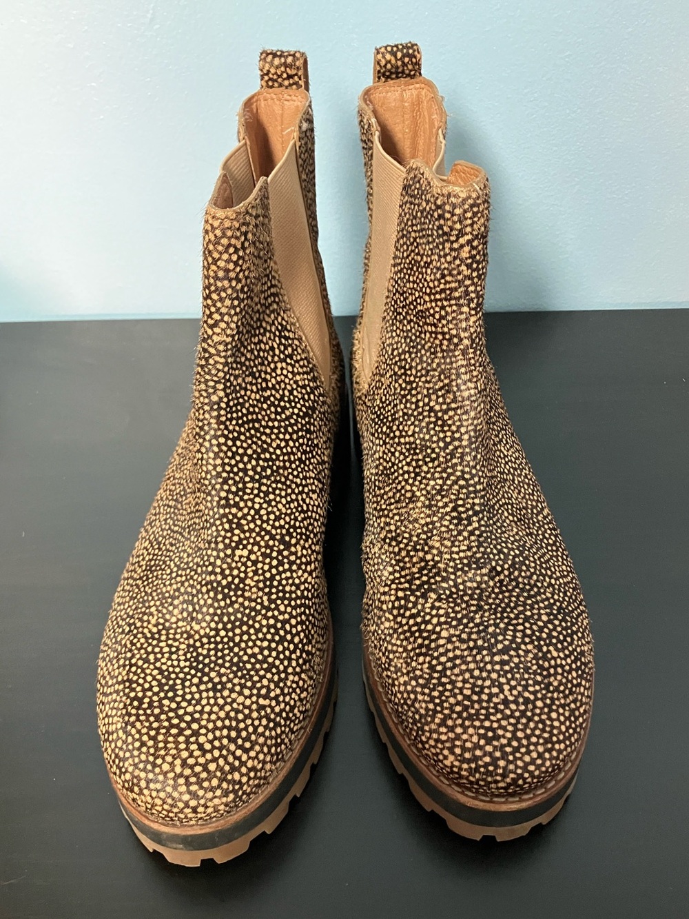 Madewell Speckled Ponyhair Ankle Boots sz 7